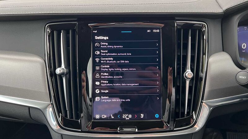 Volvo S90 Recharge Plus, T8 AWD plug-in hybrid, Dark (360 Camera, BLIS, Apple Carplay)